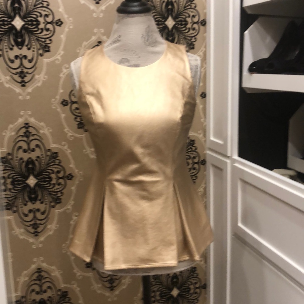 Julie Brown Faux Leather top